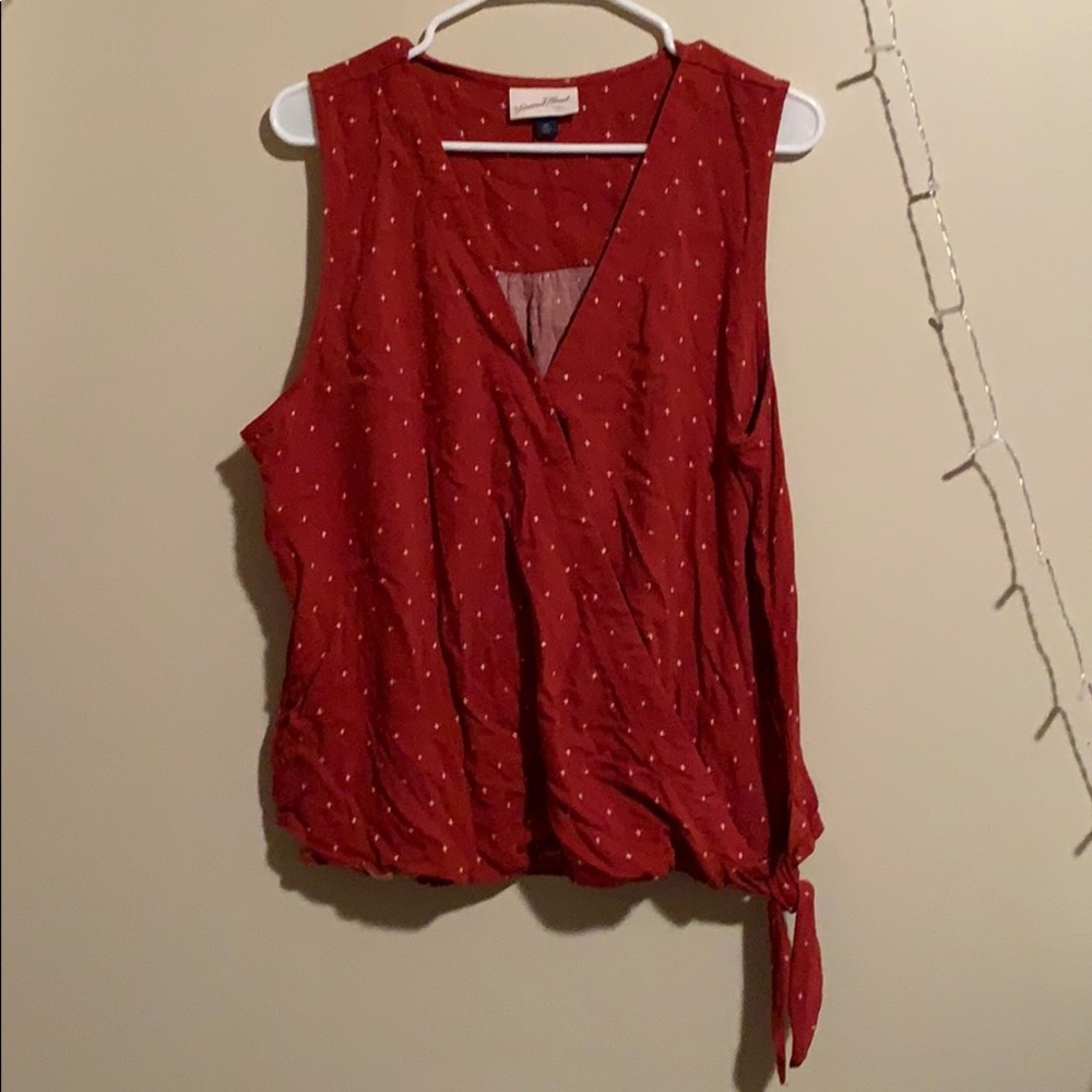Tie front tank top